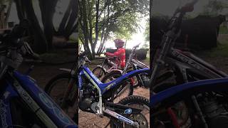 Trials bike riding  Beta 50  Poles wood  myson trials family wood dirtbike offroad s3 [upl. by Atiuqcir913]