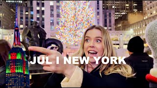 NEW YORK VLOGMAS 3  Turistar runt i New York  lyxmiddag [upl. by Elocin]