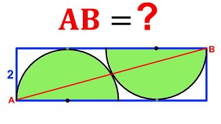 Can you find the diagonal AB length  Rectangle  math maths  geometry [upl. by Terina92]