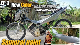 New color quotVostok Silverquot Samurai paint lang malakas🔥  Raider 150 streetbike  Bobwerkz mmvlog [upl. by Cleavland]