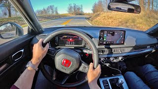 2023 Honda Civic Type R  POV Backroad Blast [upl. by Tdnerb]