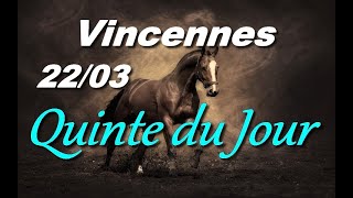 PRONOSTIC PMU QUINTE DU JOUR VENDREDI 22 MARS 2024 [upl. by Eirdua]