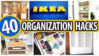 40 BEST IKEA Organization HACKS ✨ small space transformation [upl. by Sumerlin830]