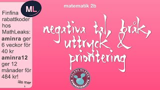 2b 111 neg bråk uttryck prio [upl. by Aivart]