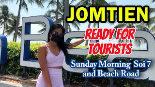 Jomtien Pattaya Beach Road Soi 7 and Jbar Ready for Tourists November 2021 [upl. by Nnhoj]