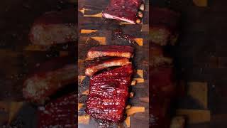 Smoked ribs on a gas grill [upl. by Enilecram]