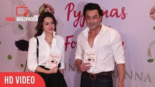 Bobby Deol With Wife Tanya Deol at Twinkle Khannas Pyjamas Are Forgiving Book Launch [upl. by Yelkreb]