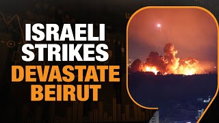 Israeli Airstrikes Devastate Beirut Suburbs as Hezbollah Responds to Trump’s Win  News9 Live [upl. by Rosane]