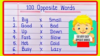 Opposite Words  100 Opposite Words  Opposite Word  Opposite words in English  अपोजिट वर्डस [upl. by Aynas]