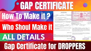 Gap Certificate For NEET UG 2024 Counselling  Gap Certificate For Droppers [upl. by Bushweller]