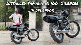 Splendor te kitaa Yamaha da silencer fit 😍  Gajab sound  new modification [upl. by Fontes]