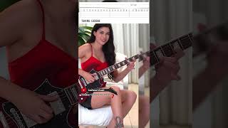 ACDC  Thunderstruck Intro 🎸 Cover amp Tab by Larissa Liveir [upl. by Gimble983]