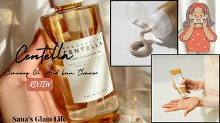 CENTELLA  CLEANSING OIL AND FOAM CLEANSER  HONEST REVIEW  SANA’S GLAM LIFE [upl. by Nosiddam]