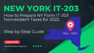 Now to file New York Form IT203 for a Nonresident [upl. by Mortimer]