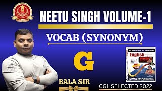 Important Vocab Words Neetu Singh Volume 1   By bala sir CGL SELECTED 2022 [upl. by Adnirolc]