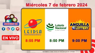 Lotería Nacional LEIDSA y Anguilla Lottery en Vivo 📺│Miércoles 7 de febrero 2024 855 PM [upl. by Ailalue]