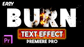 Burning text effect  Premiere pro [upl. by Eissehc221]