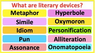 LITERARY DEVICES  Learn about literary devices in English  Learn with examples  Figure of speech [upl. by Dupuis655]