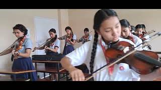 Violin class Students of TIGPS Siliguri playing 🎻 2 [upl. by Ardekal]