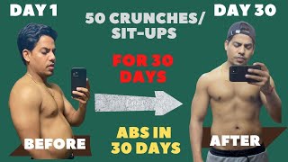 50 Crunches 😲 a day Challange for 30 days 🏋️ [upl. by Ellenej381]