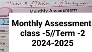 Monthly Assessmentclass 5Term 220242025ENGLISHENNUM EZHUTHUM WORK BOOK ANSWER KEY [upl. by Emile]