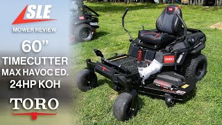 Review of Toro 77602 60quot TimeCutter MyRide Max Havoc Ed Zero Turn Mower 24HP KOH [upl. by Blair614]