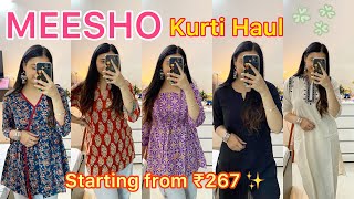 Meesho Kurti Haul 😍  Try On Haul  Meesho Haul  Affordable Kurti  Short Kurti  Jasmin Kaur 🌸 [upl. by Ecnahs318]