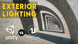 Exterior Lighting  Unity vs Unreal HDRP DEMO [upl. by Taber]