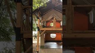 Outdoor Hotel Waterproof Canvas Glamping Luxury Safari Tent MIni house loft [upl. by Kinnard]