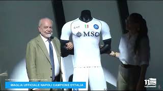 PRESENTAZIONE MAGLIA UFFICIALE NAPOLI CAMPIONE DITALIA [upl. by Ulrick]