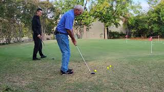 Golf ⛳️ Sam teaching me some Golf Practicing chipping Nov 1st [upl. by Anaxor]