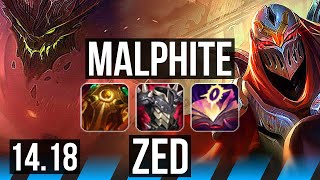 MALPHITE vs ZED MID  6111  NA Master  1418 [upl. by Adev]