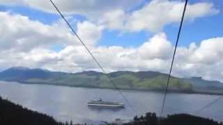 The Worlds Longest Zipline Icy Strait Point Hoonah Alaska [upl. by Ayhtak]