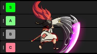 Guilty Gear Strive Baiken Attack Tier List [upl. by Gothard]