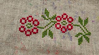 simple border designcross stitch design [upl. by Nywrad]