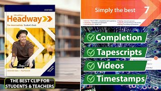 New Headway PreIntermediate 5th Edition  Unit 7 Simply The Best  Students Book [upl. by Martainn]