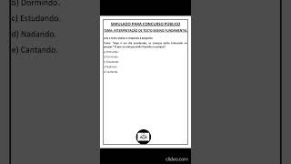 Simulado Para Concurso Público  Interpretação de texto  Ensino Fundamental [upl. by Dionisio]