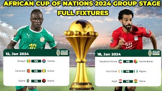 AFRICAN CUP OF NATIONS 2024 GROUP STAGE FULL FIXTURES [upl. by Kippy44]