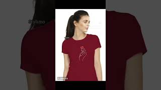 Stylimo Womens Slim Fit Red Chutki TShirtXL [upl. by Ahern]