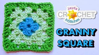 How To Crochet a Granny Square  Beginners Tutorial amp Basic Pattern [upl. by Amal]