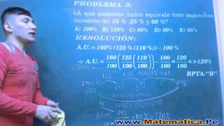 A QUE AUMENTO UNICO EQUIVALE TRES AUMENTOS SUCESIVOS DE 10  25 Y 60 [upl. by Idarb]