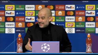 Why Didnt Pep Make Any Subs  Pep Guardiola PostMatch Press Conference RB Leipzig 11 Man City [upl. by Ttezzil]