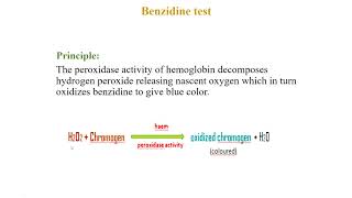 Benzidine test [upl. by Nnaeiluj]