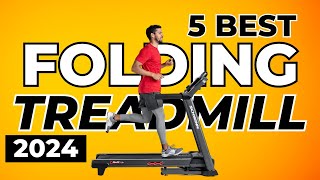 Top 5 Best Folding Treadmills In 2024 [upl. by Aidnama]