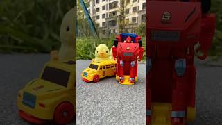 Deformed Robot Car Action Figure  Mini Classic Diecast Friction Toy Vehicles [upl. by Hnoj]