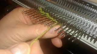 How to Cast On Ewrap  Knitting machine basics  Brother Standard machines [upl. by Annavoeg]