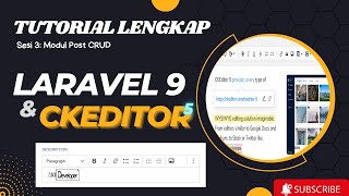 Tutorial Laravel 9 amp CKEditor  Modul Post CRUD part 3 [upl. by Vincenta]