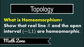 Real Line R and Open Interval 11 are Homeomorphic  Homeomorphism  Topology [upl. by Areip]