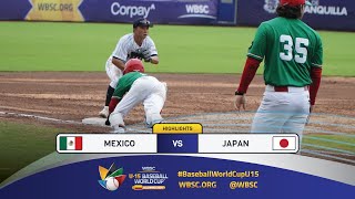 Highlights  Game 39 Mexico vs Japan  2024 WBSC U15 Baseball World Cup [upl. by Rema279]