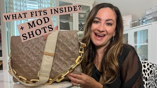 LOUIS VUITTON COUSSIN MM TAUPE  HONEST REVIEW  WHAT FITS INSIDE  MOD SHOTS [upl. by Letsirhc]